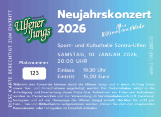 Eintrittkarte 10.01.2026